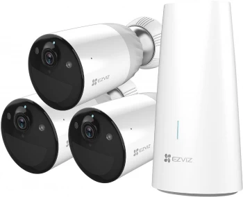 EZVIZ BC1 Indoor / Outdoor Wire-Free Full HD Night-Vision Security Camera - White, Triple Pack