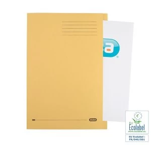 Elba Foolscap Square Cut Folder Heavyweight 285gsm Yellow Pack of 100