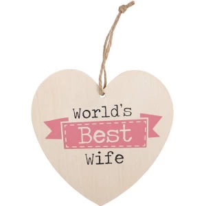 World's Best Wife Hanging Heart Sign