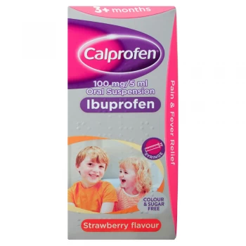 Calprofen 3+ Months Ibuprofen Colour and Sugar Free 100ml