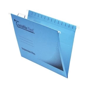 Rexel Crystalfile Flexifile A4 Suspension File Manilla V-Base Blue - 1 x Pack of 50 Suspension Files