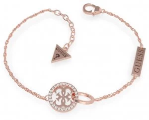 Guess Equilibre Rose Gold PVD Circle Charm Bracelet Jewellery