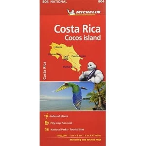Costa Rica National Map 804 Sheet map, folded 2018
