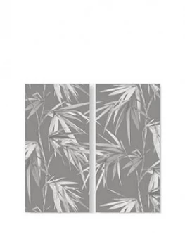 Graham & Brown Set Of 2 Bamboo Blooms Printed Canvas