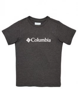 Columbia Boys Basic Logo T-Shirt - Grey, Size S, 9-10 Years