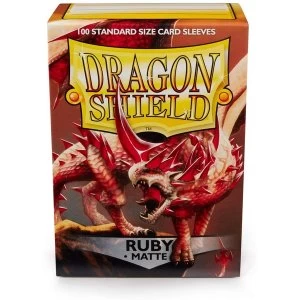 Dragon Shield Ruby Matte Card Sleeves - 100 Sleeves