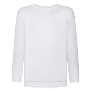 Fruit Of The Loom Childrens Unisex Set In Sleeve Sweatshirt (12-13) (White)