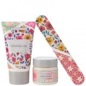 Vintage and Co Fabric and Flowers Nail Care Set