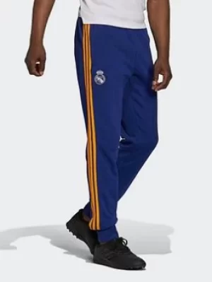 adidas Real Madrid 3-stripes Sweat Tracksuit Bottoms, Blue/White/Orange Size XL Men