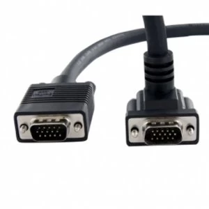 6 ft Coax High Resolution 90° Down Angled VGA Monitor Cable - HD15 M/M