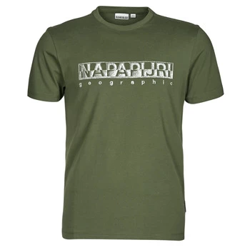 Napapijri SALLAR SS mens T shirt in Green - Sizes S