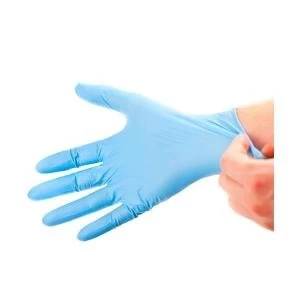 Vinyl Powder Free Medium Disposable Gloves Blue Pack of 100 38997