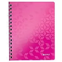 LEITZ Wow Wirebound Notebook A5 Ruled Pink Pack of 6