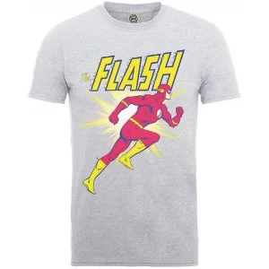 DC Comics Originals Flash Running Mens X-Large T-Shirt - Grey
