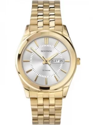 Sekonda Mens Gold Plated Bracelet Watch 3450