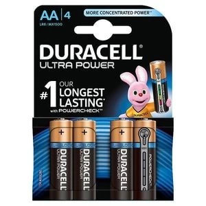 Duracell Ultra Power Batteries AA 4 Pack