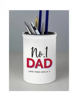 Personalised No1 Dad Pen Pot