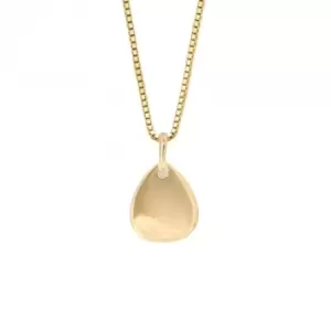 Droplet Tag Gold Plated Silver Diamond Pendant P5208
