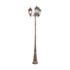 Fleur Outdoor Lamp Posts Black with Gold, IP44