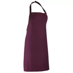 Premier Colours Bib Apron / Workwear (Pack of 2) (One Size) (Aubergine)
