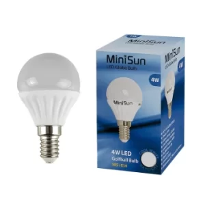 6 x 4W SES E14 Cool White LED Golfball Bulbs