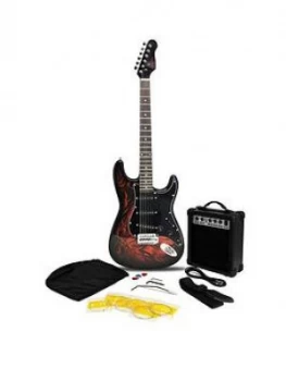 Rockjam Jaxville Custom Design Electric Guitar Package - Demon