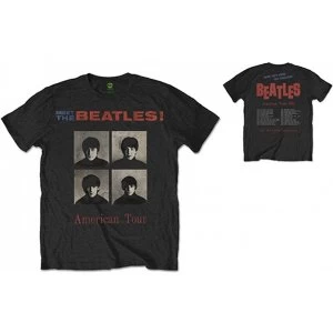 The Beatles - American Tour 1964 Mens Large T-Shirt - Black