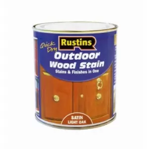 Rustins Outdoor Wood Stain 500ml Satin Light Oak