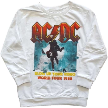 AC/DC - Blow Up Your Video Kids 7-8 Years Sweatshirt - White