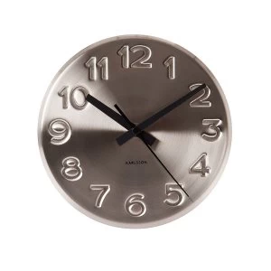 Karlsson Engraved Wall Clock - Silver