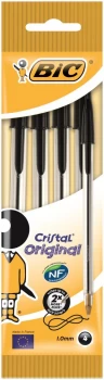 Bic Black Cristal Medium Ballpoint Pen Pack of 40 8308591