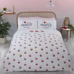 Cherry Much King Size Duvet Cover Set Bedding Bed Quilt Set Cherries Pink