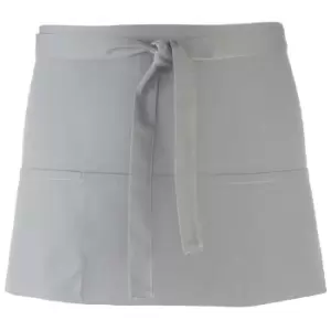 Premier Ladies 'colours' 3 Pocket Apron / Workwear (pack Of 2) (one Size, Silver)