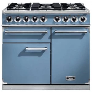 Falcon F1000DXDFCANM 98620 100cm Deluxe Range Cooker - China Blue Finish
