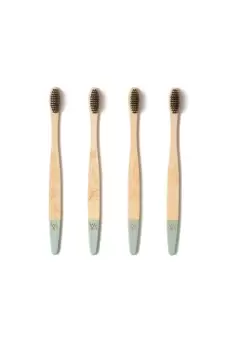 Bamboo Toothbrushes Adult Medium Bristles 4 Pack