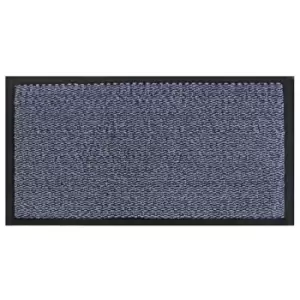 JVL - Heavy Duty Barrier Door Floor Mat, 60 x 150 cm, Blue Black