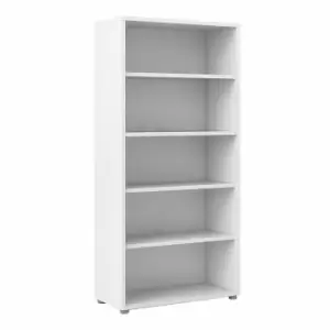 Prima Bookcase with 4 Shelves, white
