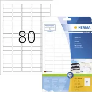 Herma 4336 Labels 35.6 x 16.9mm Paper White 2000 pc(s) Permanent All-purpose labels, Address labels Inkjet, Laser, Copier 25 Sheet A4