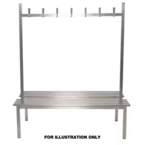 3m Double Side Aqua Duo Changing Room Bench - Stainless Steel Seat