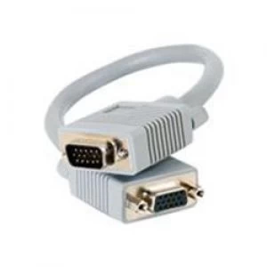 C2G .5m Premium Shielded HD15 SXGA M/F Monitor Extension Cable