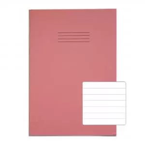 RHINO 13 x 9 A4 Oversized Exercise Book 40 Pages 20 Leaf Pink 12mm