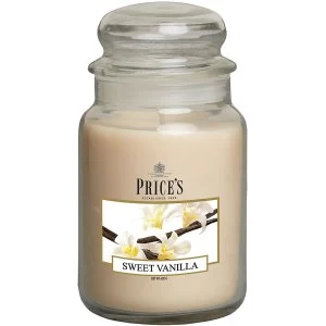 Price's Candles Price's Large Scented Candle Jar - Sweet Vanilla