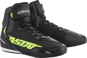 Alpinestars Faster 3 Neon Motorcycle Shoes, black-blue-yellow, Size 40, black-blue-yellow, Size 40