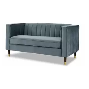 Thomas V2 Grey Velvet 2 Seater Sofa
