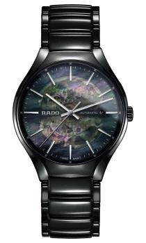 Rado True Automatic Open Heart Unisex watch - Water-resistant 5 bar (50 m), High-tech ceramic, black