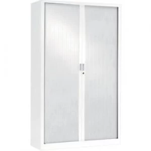 Pierre Henry Tambour Cupboard Lockable with 4 Shelves Steel Generic 1000 x 430 x 1980mm White