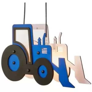 Glow Tractor Ceiling Pendant Children's Lighting - Blue, Black - Litecraft