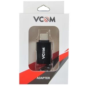 VCOM USD 3.0 A (F) to USB 3.1 C (M) Black Retail Packaged Converter Adapter