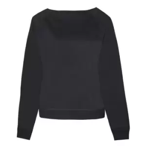 Skinni Fit Ladies/Womens Slounge Sweatshirt (XL) (Black)