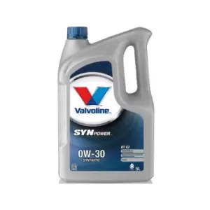 0w30 Fully Synthetic Valvoline SynPower DT C2 0W30 5 Litre Engine Oil - 873950